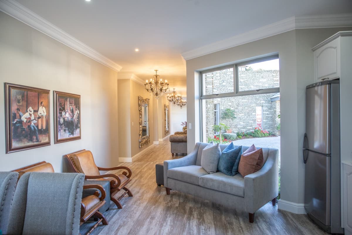 Hallway with ornate mirrors